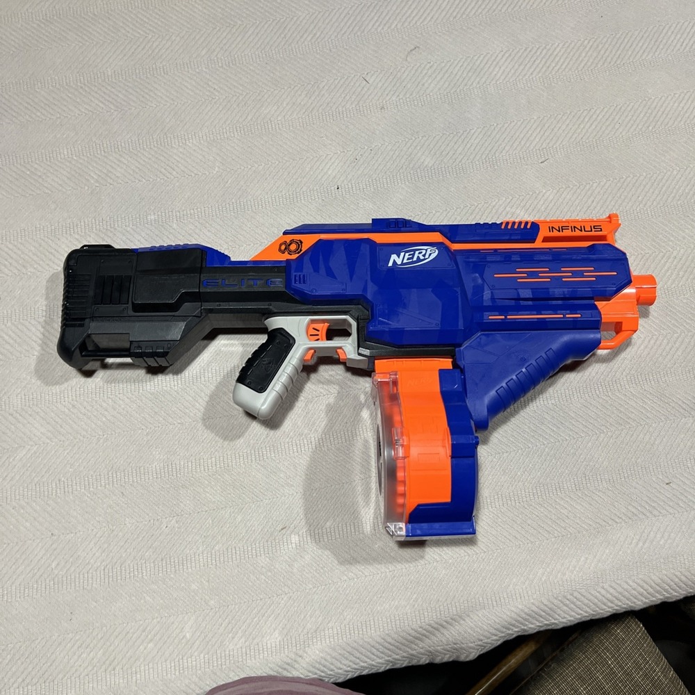 NERF N-Strike Elite Infinus Motorized Speed-Load Technology Blaster Toy Works!